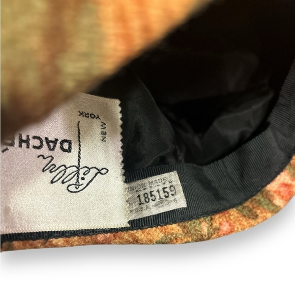 LILLY DACHÉ Floral Pattern Brimmed Beehive Cloche Hat VINTAGE RARE - Picture 7 of 8